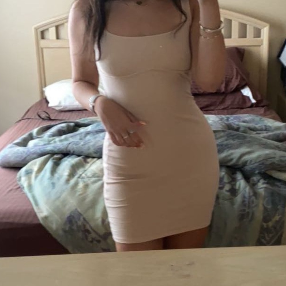 Nude Bodycon Mini Dress